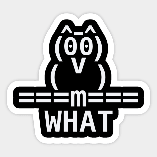 Ascii Owl Sticker by Aunt Choppy